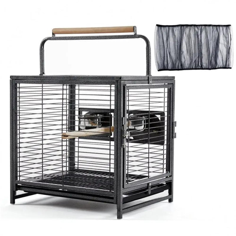 26" Wrought Iron Travel Bird Cage Carrier for Small to Medium Sized Birds by Yaheetech