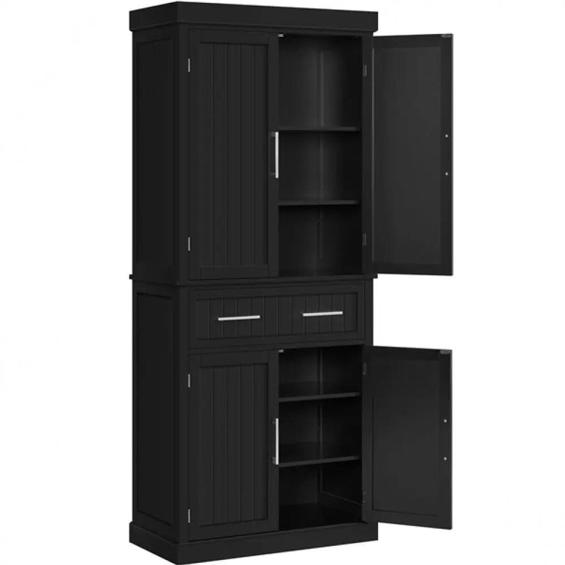 Kitchen Pantry Cabinet Tall Pantry Cupboard by Yaheetech