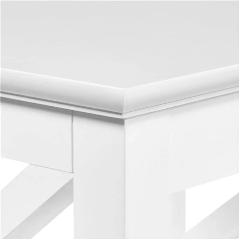 Farmhouse Bedside Table with 2 Drawer 1 Shelf Storage Cabinet Sofa Side Table by Yaheetech