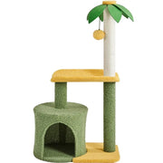 Coconut Palm Cat Tree Cat Scratching Post with Natural Sisal Rope by Yaheetech