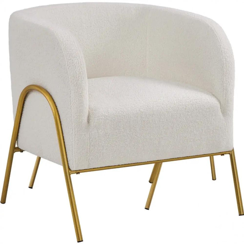 Contemporary Accent Armchair with Gold-tone Metal Legs by Yaheetech