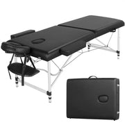 Portable 2 Fold Aluminum Massage Bed by Yaheetech
