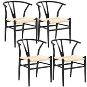 4PCS Weave Arm Chairs by Yaheetech