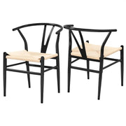 4PCS Weave Arm Chairs by Yaheetech