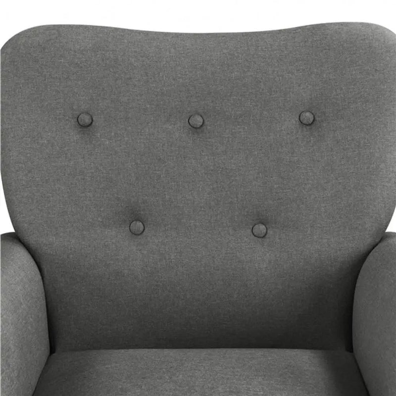 Mid-century Modern Accent Chair Upholstered Roll Armchair by Yaheetech