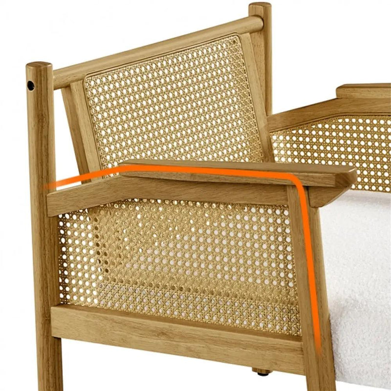 1 Pair Boucle Upholstered Accent Chair Lounge Chair by Yaheetech