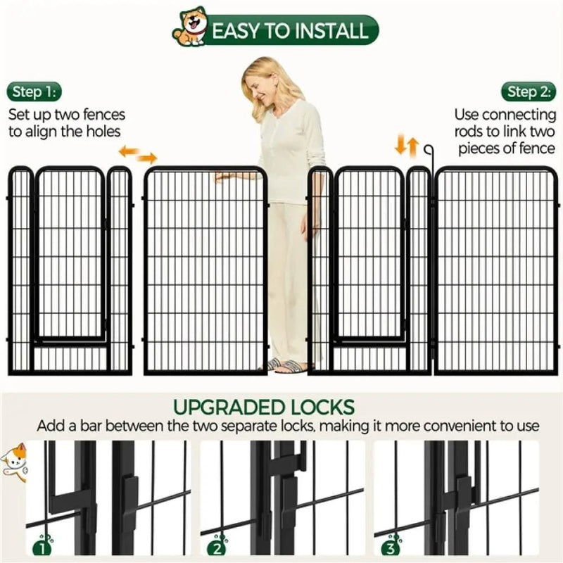 16pcs Dog pen Panels 120cm Height by Yaheetech