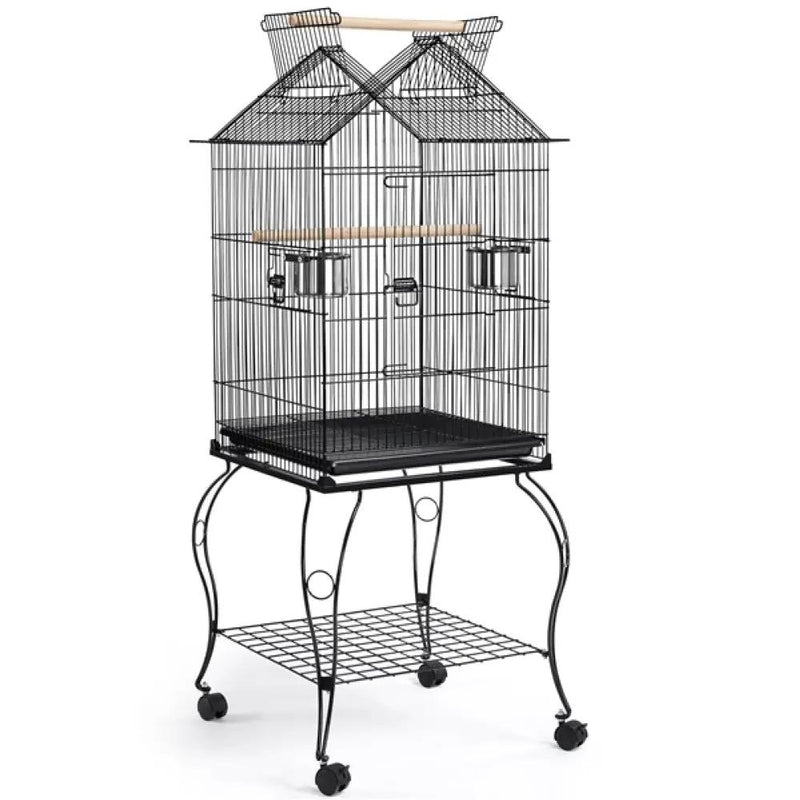 H145cm Open Top Metal Parrot Cage Bird Cage by Yaheetech
