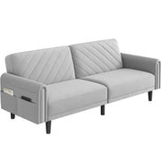 Convertible Sofa Bed Fabric 3-Seater Sofa Bed by Yaheetech