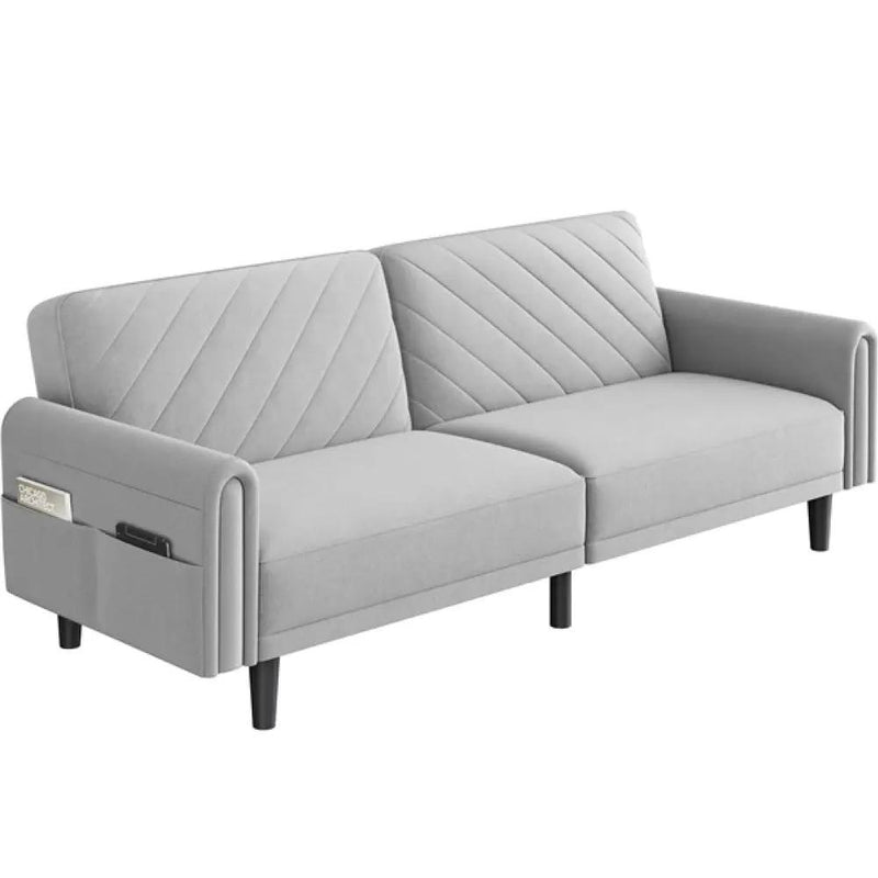 Convertible Sofa Bed Fabric 3-Seater Sofa Bed by Yaheetech