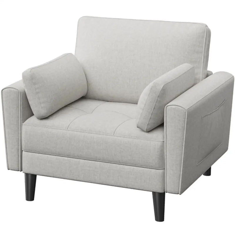 Yaheetech Tufted Oversized Armchair Comfy Fabric Accent Chair Single Sofa Tufted Oversized Armchair Comfy Fabric Accent Chair Single Sofa