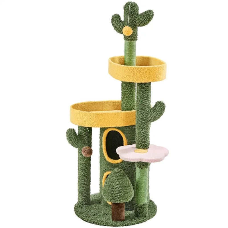 Oasis-Themed Cat Tree Cat Tower by Yaheetech
