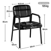 2pcs Office Reception Chairs Faux Leather Guest Chairs by Yaheetech