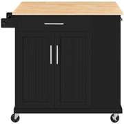 Kitchen Island Kitchen Trolley on Wheels with Drawers & Cabinet by Yaheetech