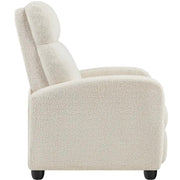 Upholstered Recliner Boucle Recliner Sofa Adjustable Modern Single Reclining Chair by Yaheetech
