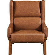 High Back PU Leather Accent Armchair by Yaheetech