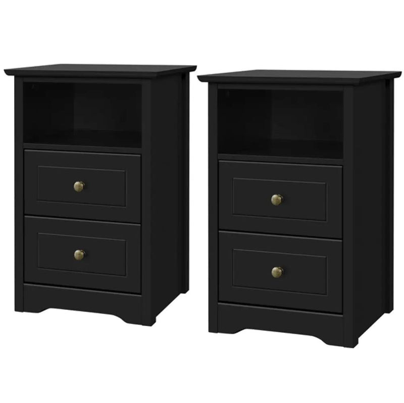 2pcs Bedside Table Sofa Side Table by Yaheetech
