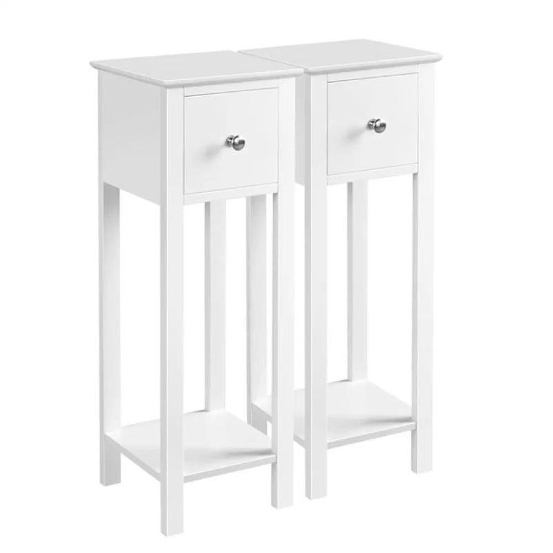 Slim Bedside Tables Nightstand Set of 2 by Yaheetech