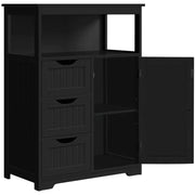 90cm Height Bathroom Floor Cabinet MDF Wooden Storage Organizer by Yaheetech