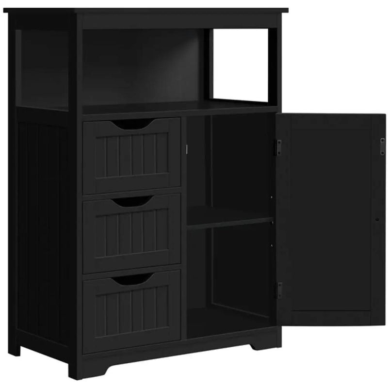 90cm Height Bathroom Floor Cabinet MDF Wooden Storage Organizer by Yaheetech