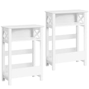 Slim End Table Modern Sofa Table by Yaheetech