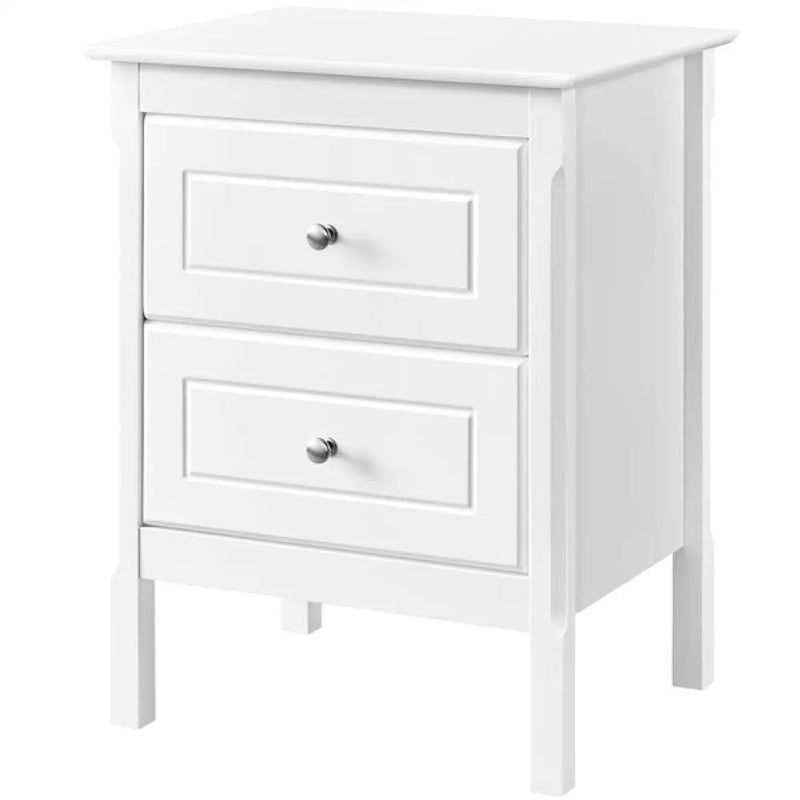 End Table Side Table Nightstand Bedside Table with 2 Drawers by Yaheetech