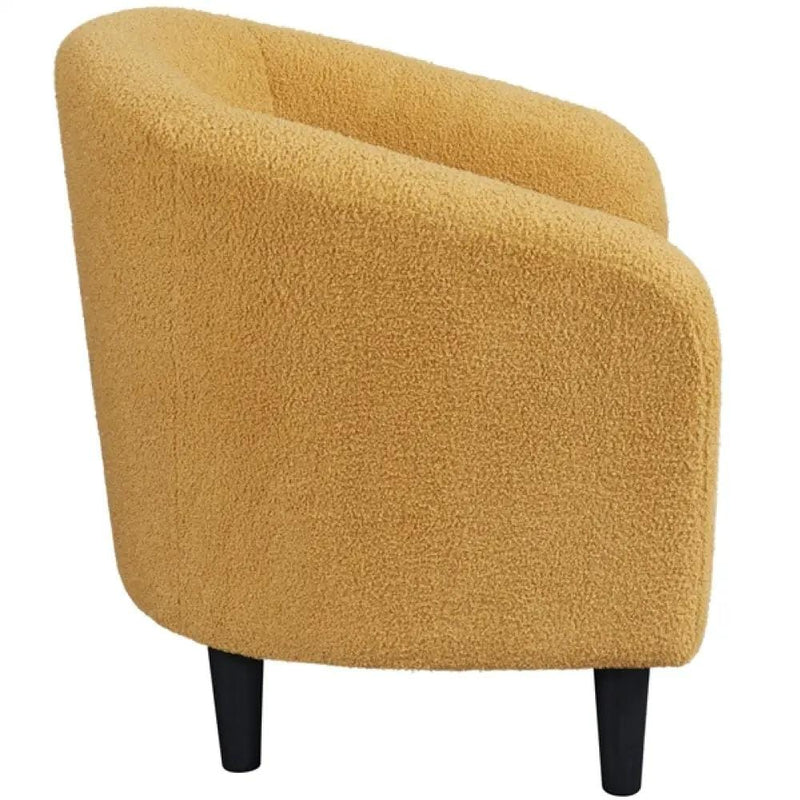 Yaheetech Boucle Club Chair Accent Barrel Chair Boucle Club Chair Accent Barrel Chair