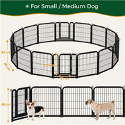16pcs Dog Pen Pet Barrier Fence by Yaheetech