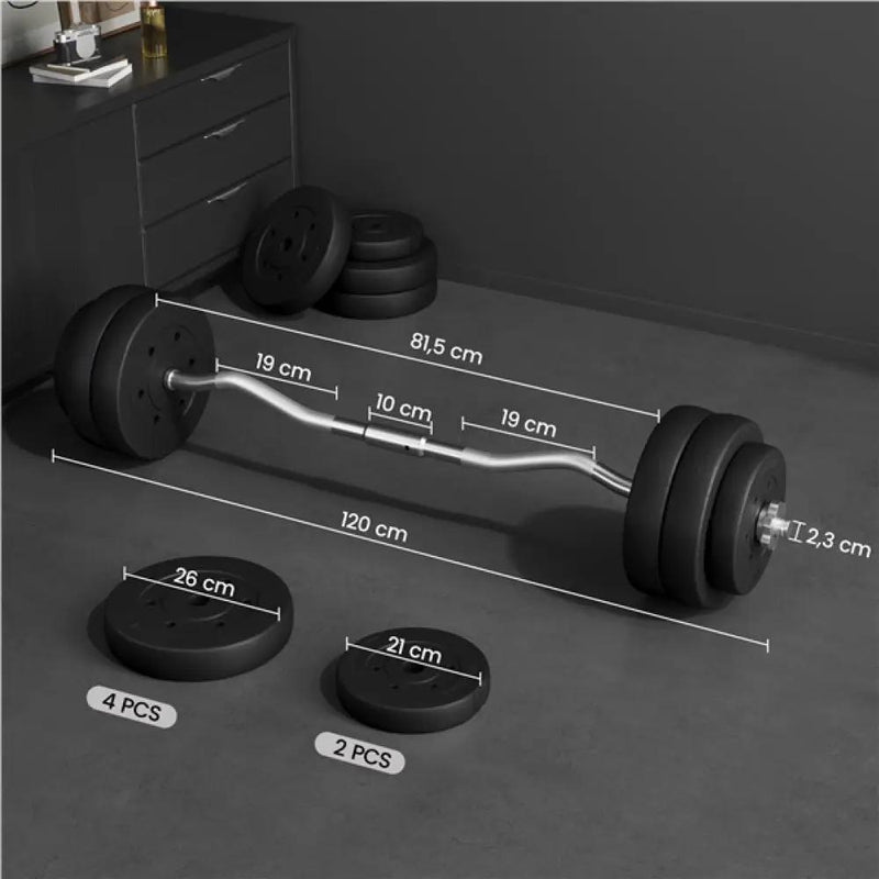 Barbell Weight Set 30kg by Yaheetech