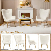 Boucle Accent Chair Armchair by Yaheetech