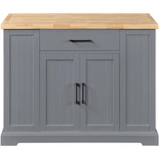 Wooden Kitchen Island Kitchen Cart Kitchen Trolley by Yaheetech