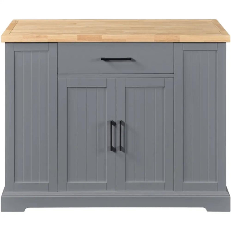 Wooden Kitchen Island Kitchen Cart Kitchen Trolley by Yaheetech
