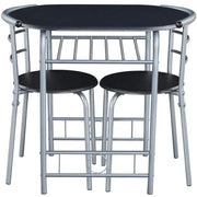 Modern Round Dining Table Set for 2 Dining Chairs by Yaheetech