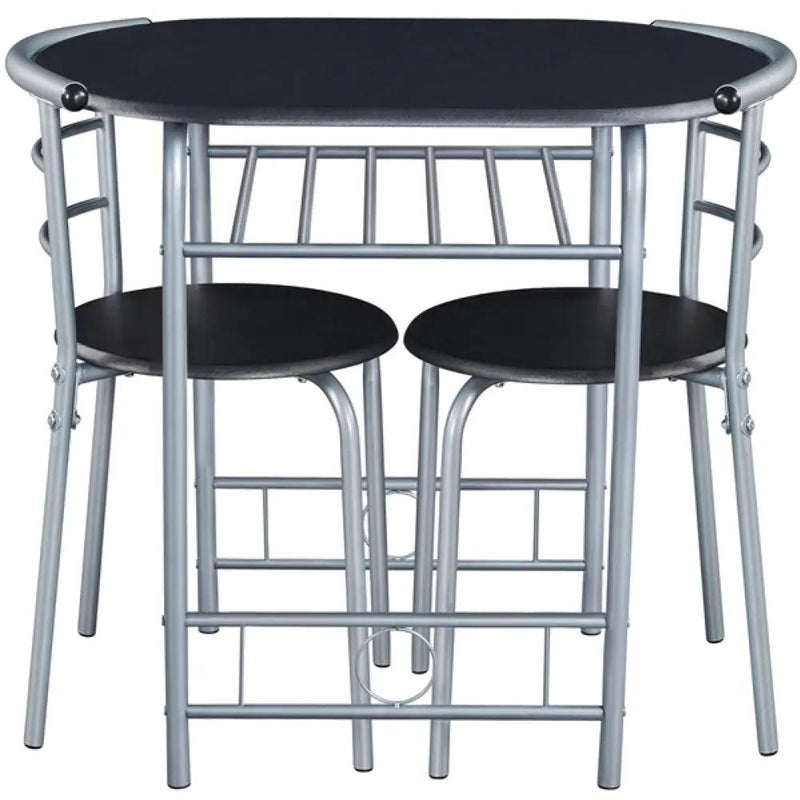 Modern Round Dining Table Set for 2 Dining Chairs by Yaheetech