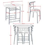 Space Saving Dining Table Set Modern Round Dining Table Set for 2 by Yaheetech