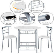 Modern Dining Set 1X Table + 2 Chairs by Yaheetech