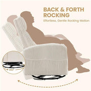 360-Degree Swiveling Nursing Glider Chair Rocking Chair by Yaheetech