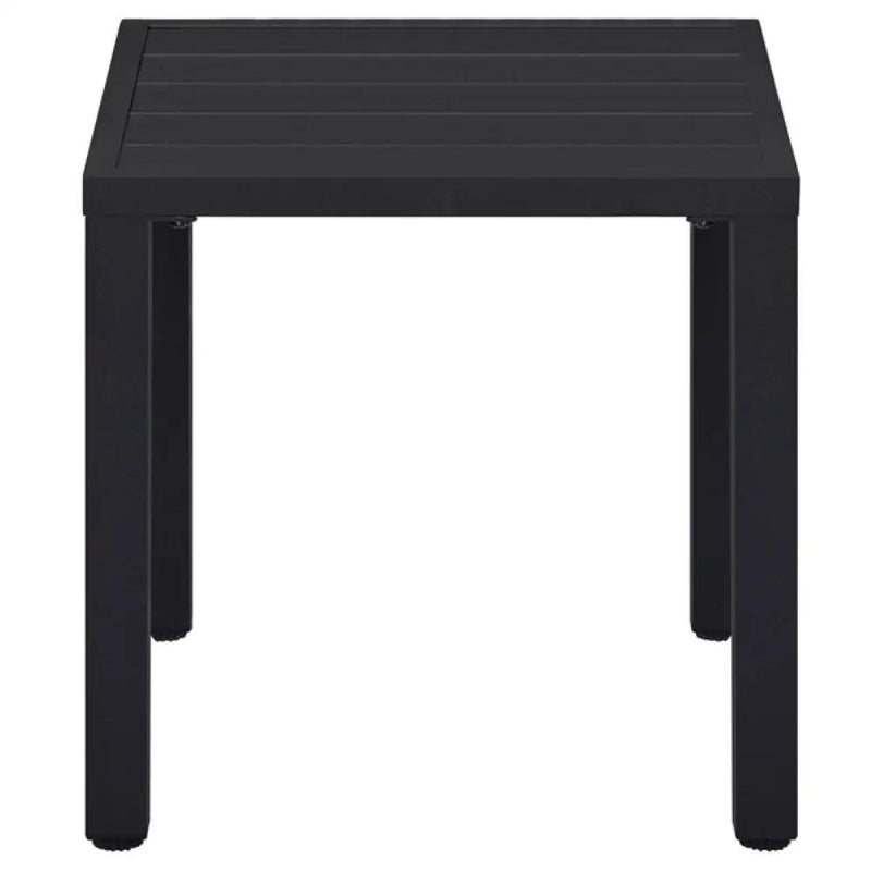 Outdoor Small Metal Square Side Table Garden Coffee End Table by Yaheetech