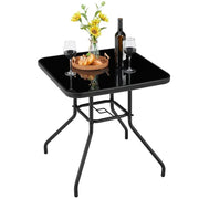 28″ Square Patio Bistro Table with Umbrella Hole by Yaheetech