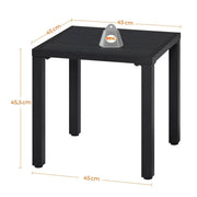 2pcs Dining Chairs + Outdoor Coffee End Table by Yaheetech