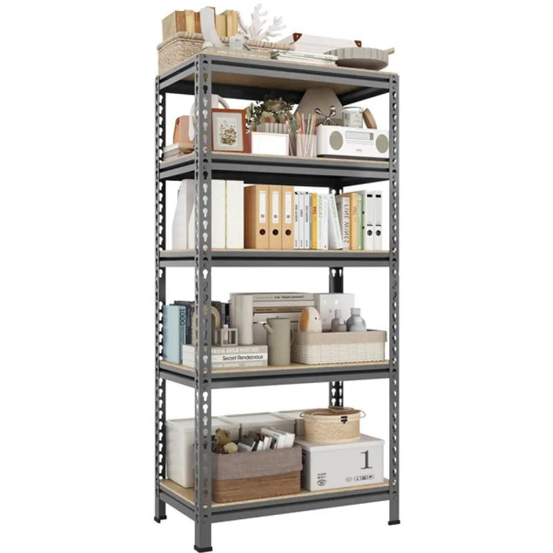 5-Tier Utility Shelves Adjustable Metal Shelving Units by Yaheetech