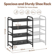 4-Tier Expandable Iron Shoe Rack by Yaheetech