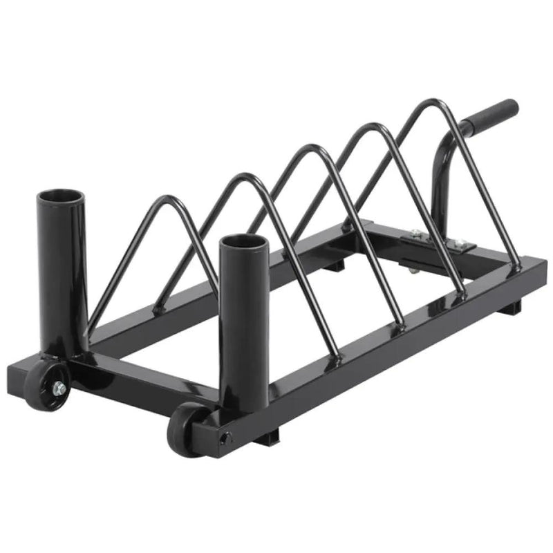 Horizontal Bumper Plate Rack Strength Fitness Rack Plate Holder by Yaheetech