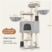 Multilevel Heavy-Duty Cat Tree with Thick Scratching Posts by Yaheetech