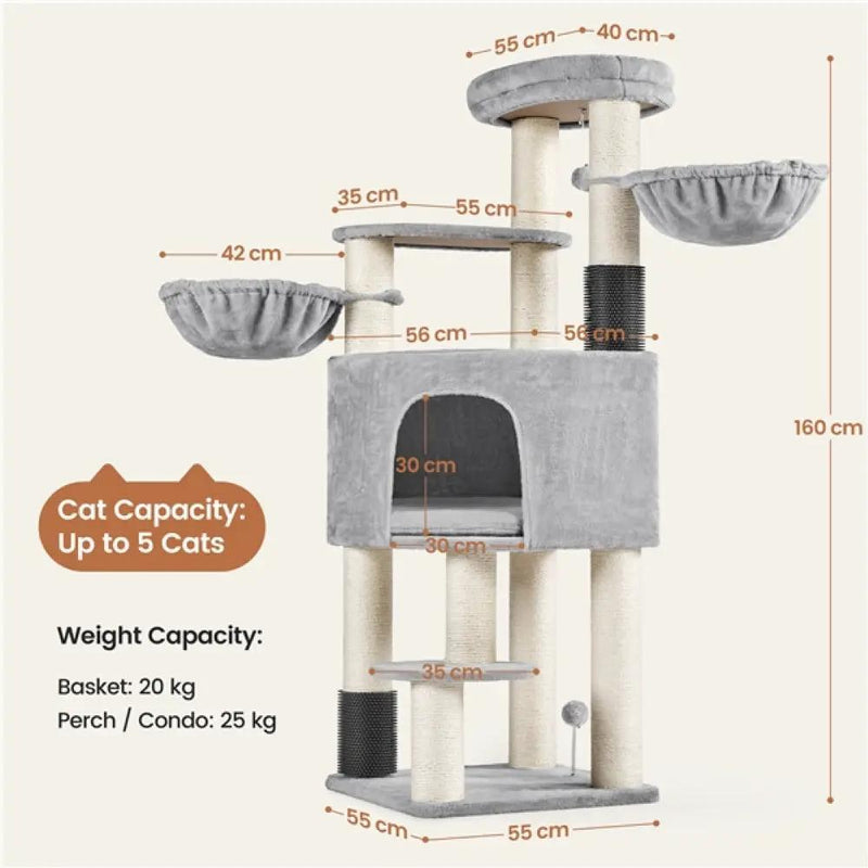 Multilevel Heavy-Duty Cat Tree with Thick Scratching Posts by Yaheetech