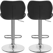 2PCS Adjustable Bar Stool Modern Faux Leather Swivel Bar Chair by Yaheetech
