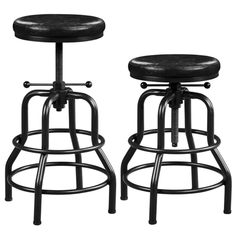 Vintage Industrial Bar Stool Rustic Swivel Bar Stool by Yaheetech