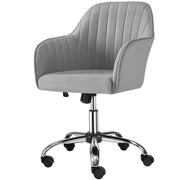 Modern Velvet Desk Chair Soft Height-Adjustable 360°Swivel Computer Chair by Yaheetech