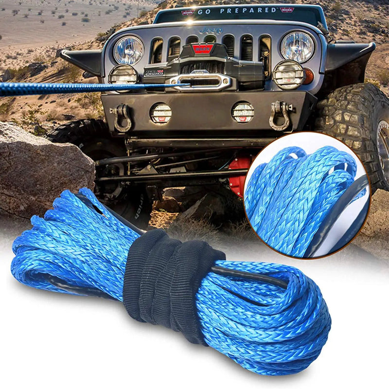 15M Synthetic Winch Line Cable Rope by salelink.co.nz