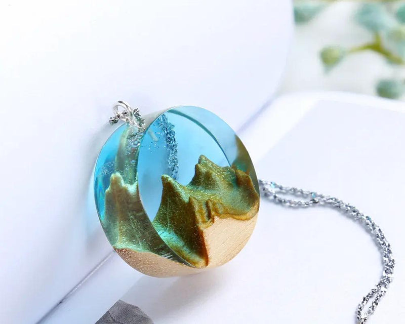 Fake Mountain Resin Epoxy Craft Wood Natural Snow Mountain Dried Flower Resin Decorative Craft DIY Ring Pendant Micro Landscape Making for Jewelry by Resin Art NZ